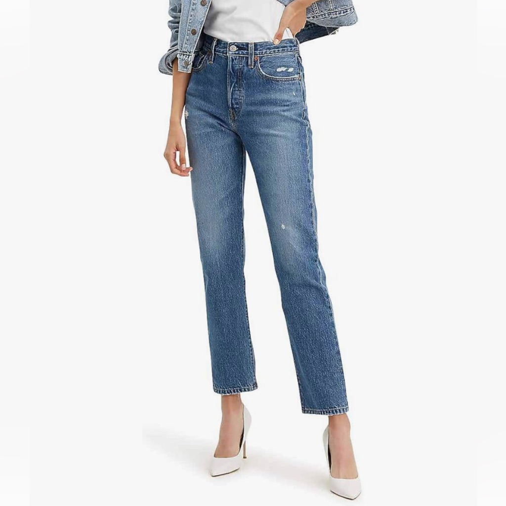 Levi's Classic 501 Blue Straight Leg Jeans Size 24